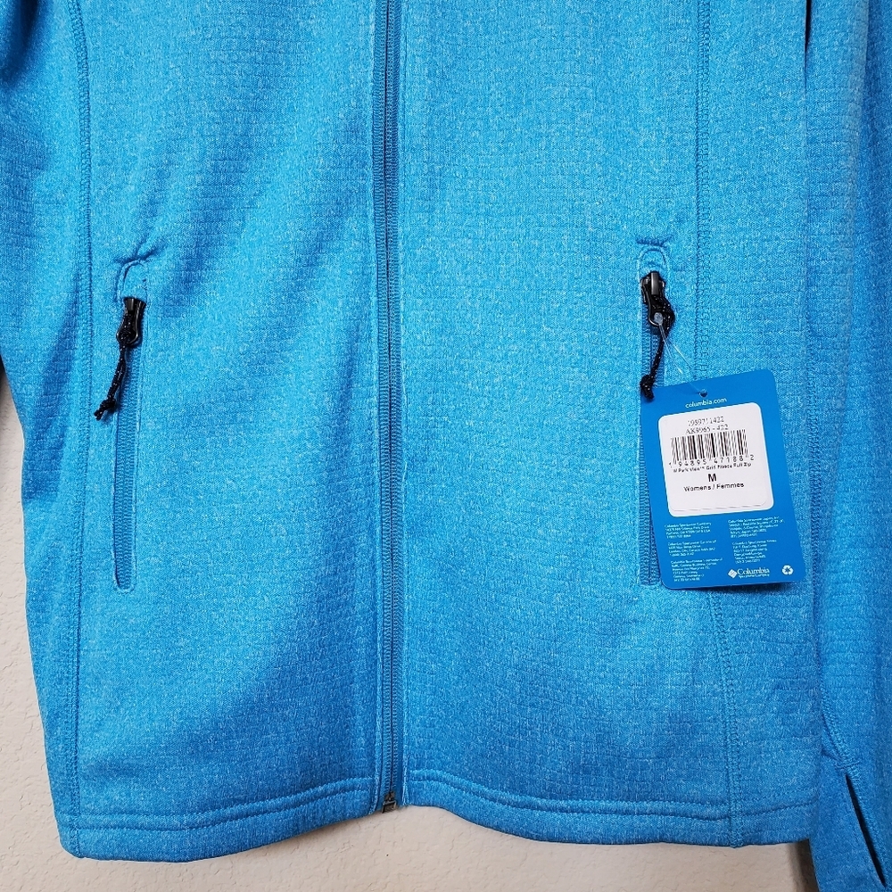 Columbia Vibrant Blue Zip-Up Jacket. Size Medium - Picture 3 of 10